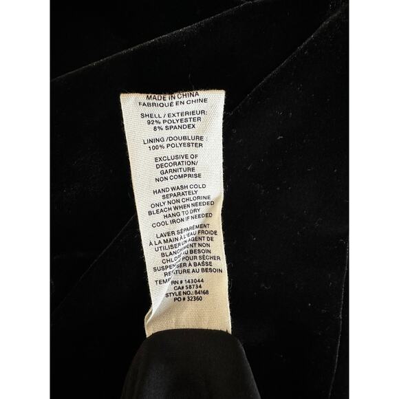 Avec Les Filles Black Velvet Rosette Strap Cocktail Dress, NWT - Picture 5 of 7